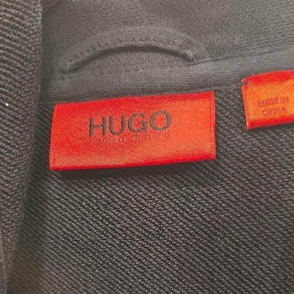 HUGO Navy Asymmetrical Zip Hoodie - Picture 2 of 16